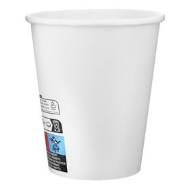 Papieren beker wit 9 Oz/280ml Ø8,1cm (600 stuks)