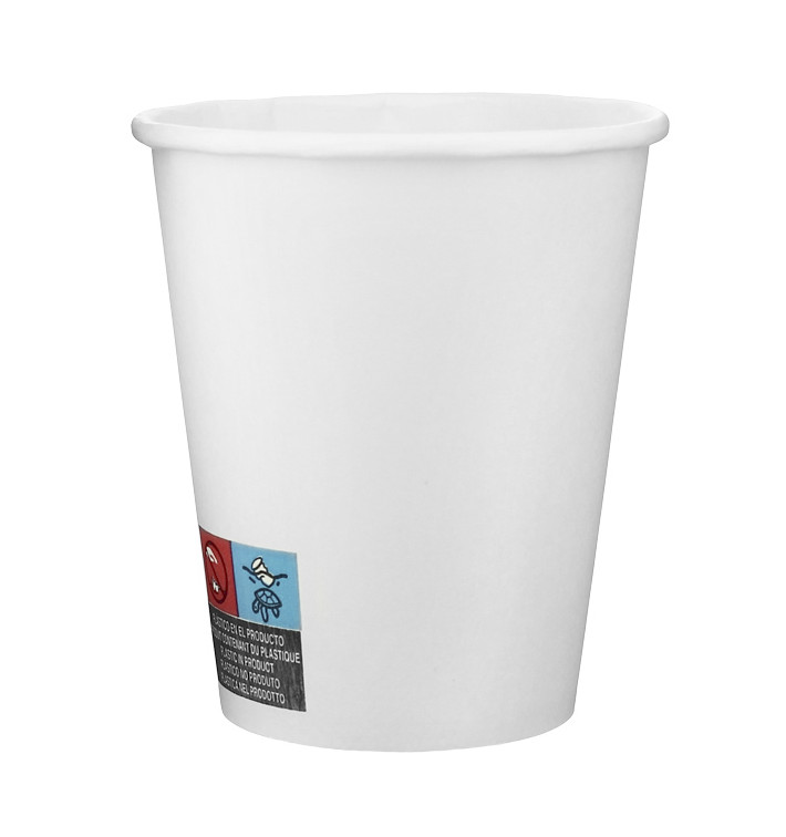 Papieren beker wit 9 Oz/280ml Ø8,1cm (600 stuks) Papieren beker wit 9 Oz/280ml Ø8,1cm (600 stuks)