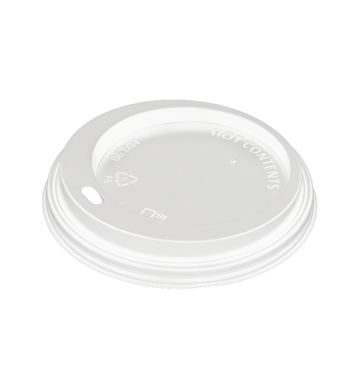 Deksel voor papieren beker gat wit 12, 16 en 22 Oz Ø9,0cm (1000 stuks) Deksel voor papieren beker gat wit 12, 16 en 22 Oz Ø9,0cm (1000 stuks)