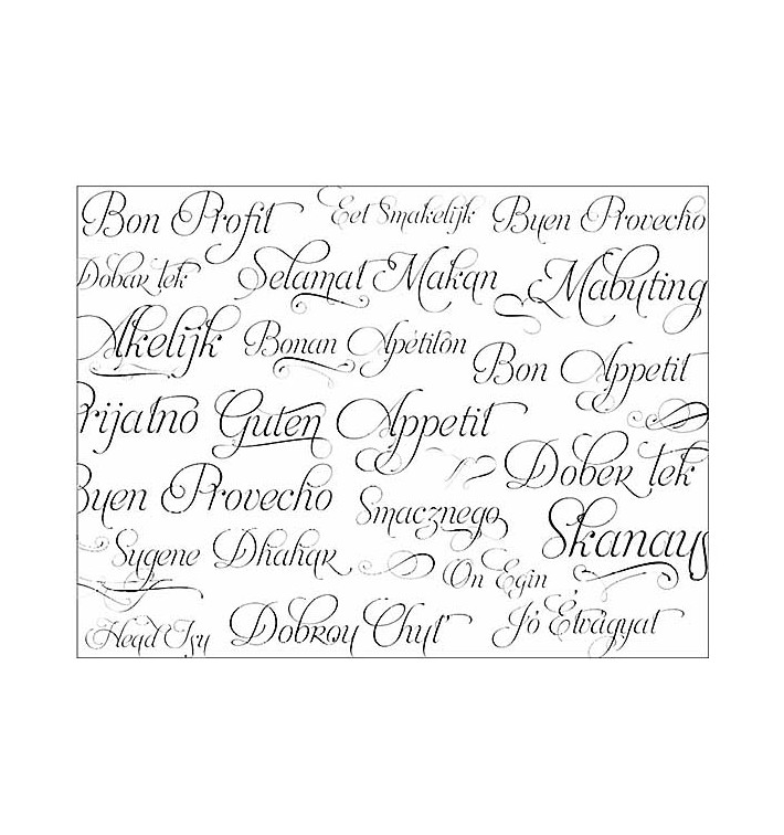 Novotex placemat "Buen Provecho" 120x120cm (150 stuks) Novotex placemat "Buen Provecho" 120x120cm (150 stuks)