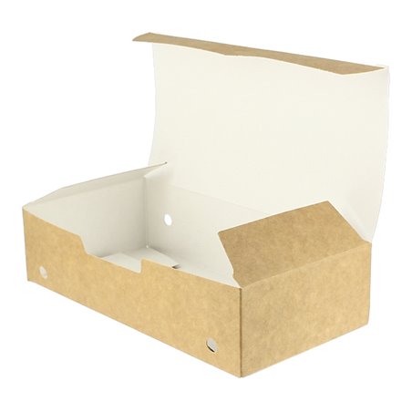 Papieren take-out doos groot maat kraft 2,00x1,00x0,50,m (375 stuks)