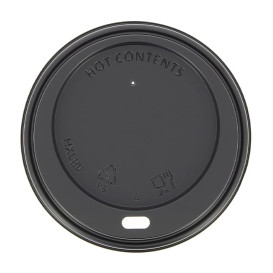  Deksel voor papieren beker gat zwart Carton 8, 9, 12 Oz Ø8,0cm (1000 stuks)