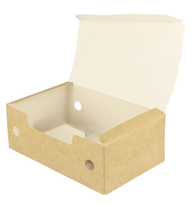 Papieren take-out doos klein maat kraft 1,15x0,72x0,43,m (750 stuks)
