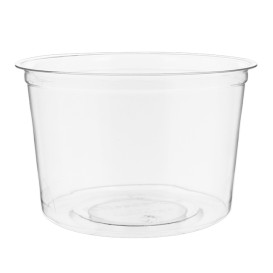 Tub Deli Container PLA transparant Compostable 470ml (50 stuks)