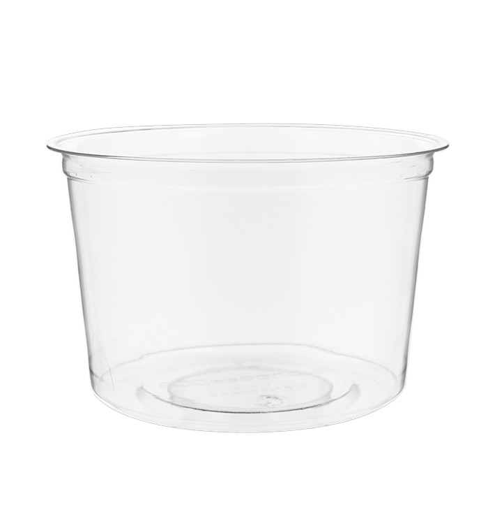 Tub Deli Container PLA transparant Compostable 470ml (50 stuks) 