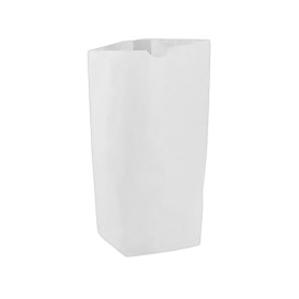 Papieren Zak met Zeshoekige Base Wit 19x26cm (50 stuks)