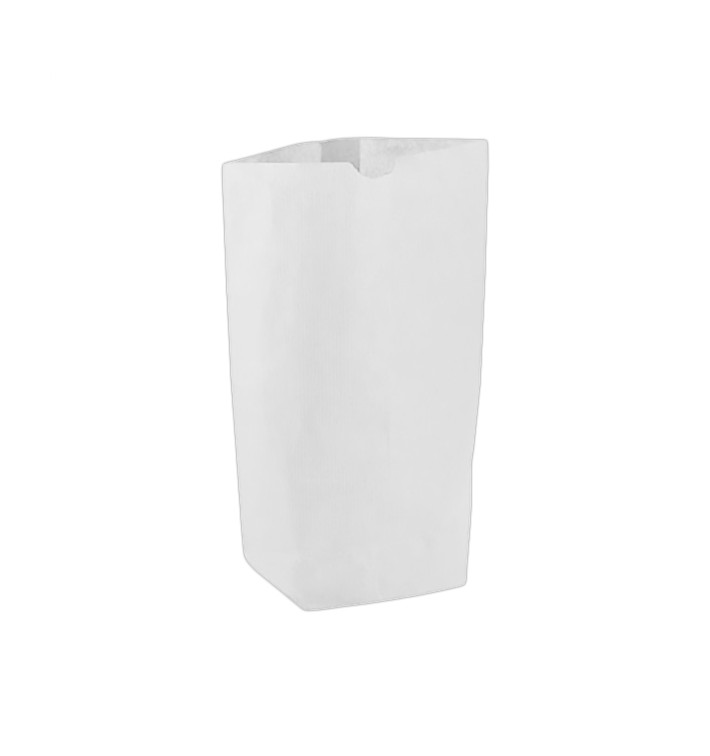 Papieren Zak met Zeshoekige Base Wit 14x19cm (1000 stuks) Papieren Zak met Zeshoekige Base Wit 14x19cm (1000 stuks)