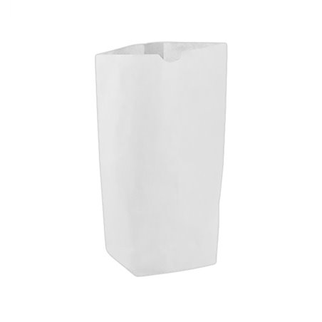Papieren Zak met Zeshoekige Base Wit 14x19cm (50 stuks)