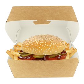 Kraft hamburgerbox Mega16,5x18x9cm ( 200 stuks )