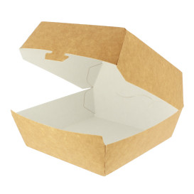 Kraft hamburgerbox Mega16,5x18x9cm ( 200 stuks )