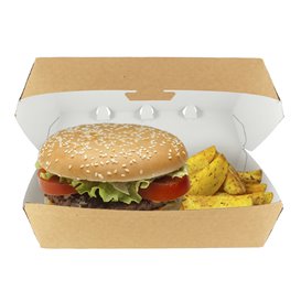 Kraft hamburgerbox Giant 23x17,5x8cm (175 stuks)