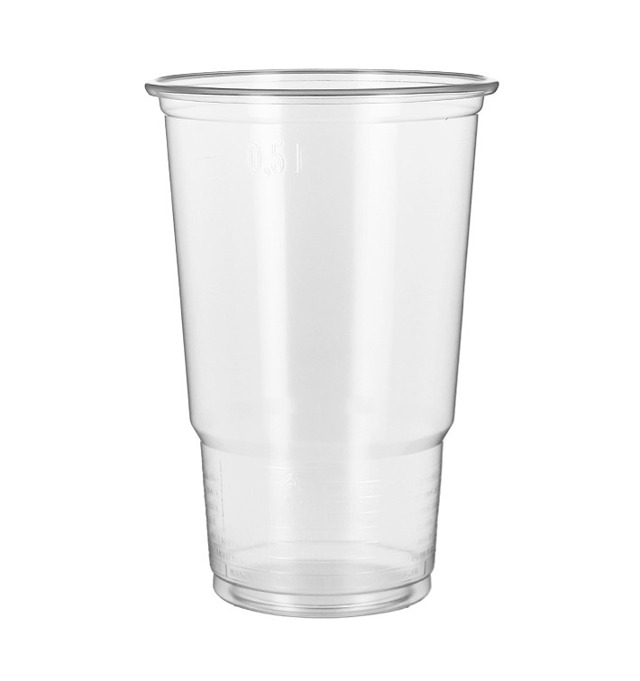 Plastic PP beker transparant 615ml (50 stuks) Plastic PP beker transparant 615ml (50 stuks)