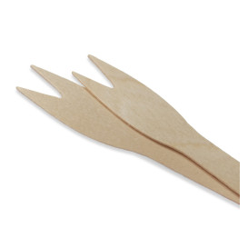 Houten Snackvorken 12cm (100 stuks)