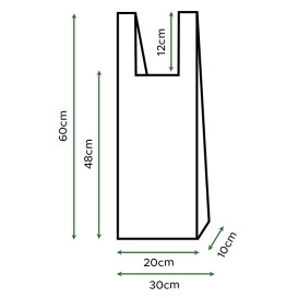 Brood-Hemddraagtassen zakje Home Compost “Be Eco!” 30x60cm 14µm (100 stuks)