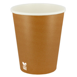 Plastic-Vrije Papieren Beker 8 Oz/240ml "Caramel" Ø8,0cm (1.000 Stuks)