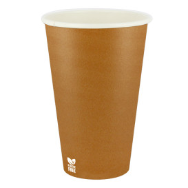 Plastic-Vrije Papieren Beker 12 Oz/360ml "Caramel" Ø8cm (1.000 Stuks)