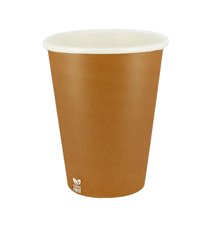 Plastic-Vrije Papieren Beker 14 Oz/420ml "Caramel" Ø9,0cm (1.000 Stuks)