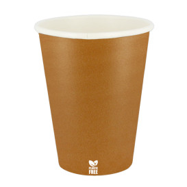 Plastic-Vrije Papieren Beker 14 Oz/420ml "Caramel" Ø9,0cm (1.000 Stuks)