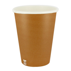 Plastic-Vrije Papieren Beker 14 Oz/420ml "Caramel" Ø9,0cm (50 stuks)