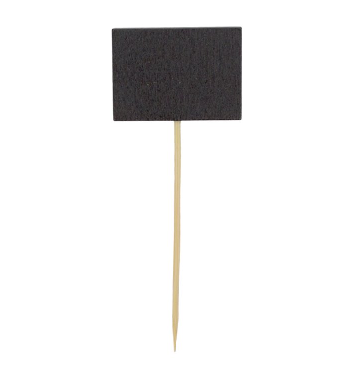 Bamboe vleespennen met Leisteen 9cm (100 stuks) Bamboe vleespennen met Leisteen 9cm (100 stuks)