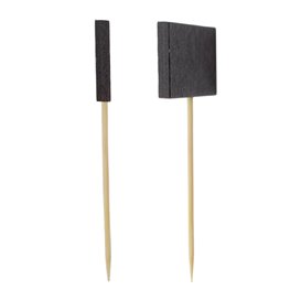 Bamboe vleespennen met Leisteen 9cm (100 stuks) 