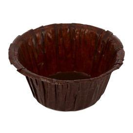 Cupcake vorm voering bruin 4,9x3,8x7,5cm (1.400 stuks)