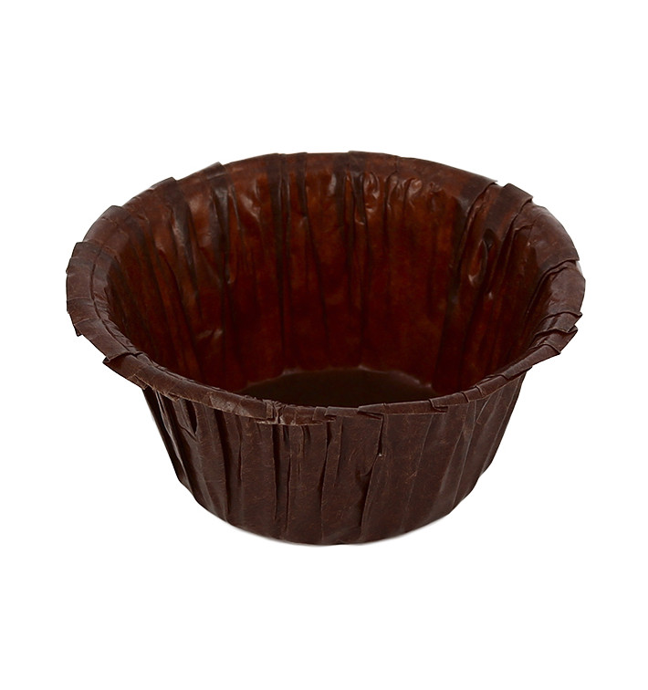 Cupcake vorm voering bruin 4,9x3,8x7,5cm (1.400 stuks)