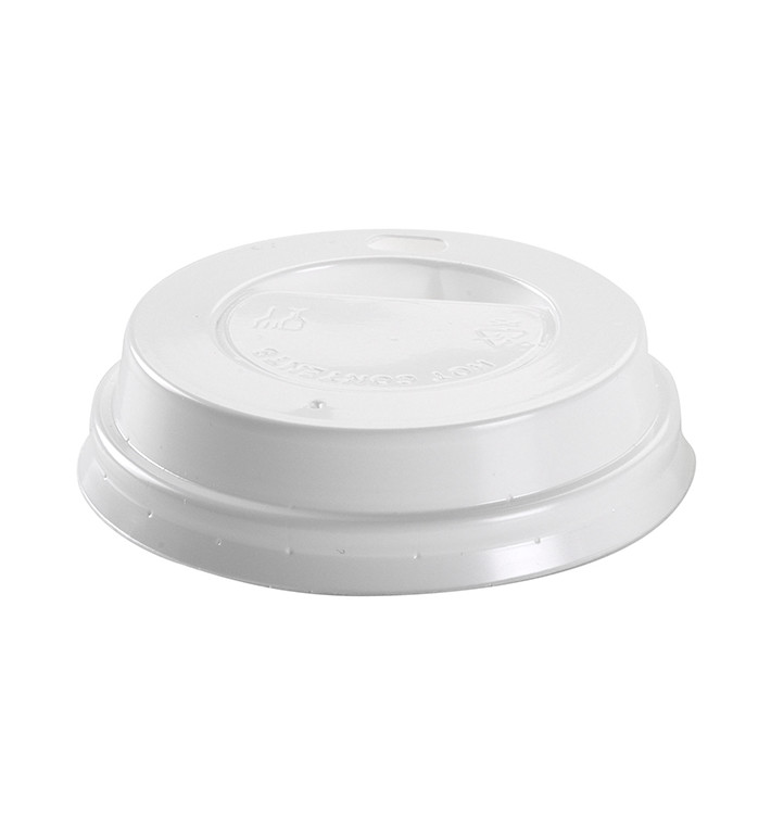 Deksel voor papieren beker gat 4Oz/120ml wit Ø6,2cm (1000 stuks) Deksel voor papieren beker gat 4Oz/120ml wit Ø6,2cm (1000 stuks)