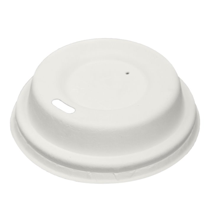 Deksel met Gat Gevormde Celstofvezel Wit Ø6,2cm (50 Stuks) Deksel met Gat Gevormde Celstofvezel Wit Ø6,2cm (50 Stuks)
