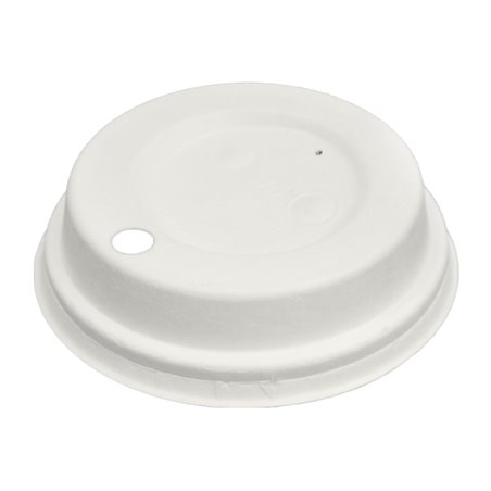 Deksel met Gat Gevormde Celstofvezel Wit Ø8,0cm (1.500 Stuks)
