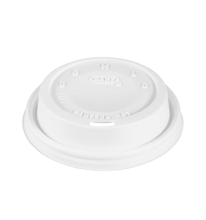 Plastic Deksel PS "Cappuccino" wit Ø8,6cm (1000 stuks) Plastic Deksel PS "Cappuccino" wit Ø8,6cm (1000 stuks)