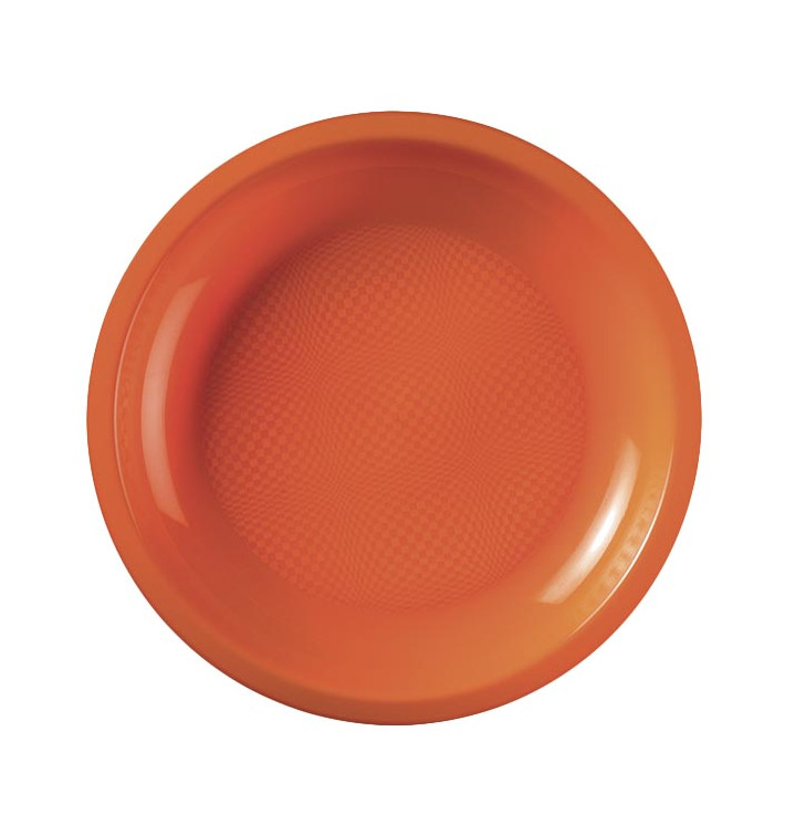 Plastic bord Plat oranje "Rond vormig" PP Ø18,5cm (50 stuks) Plastic bord Plat oranje "Rond vormig" PP Ø18,5cm (50 stuks)