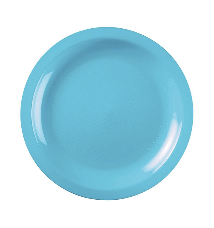 Plastic bord Plat turkoois Rond vormig PP Ø18,5cm (50 stuks) Plastic bord Plat turkoois Rond vormig PP Ø18,5cm (50 stuks)