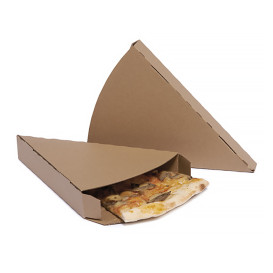 Gegolfde Pizza stuk doosje kraft Takeaway (25 stuks)