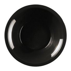 Plastic bord Diep zwart "Rond vormig" PP Ø19,5 cm (50 stuks) 