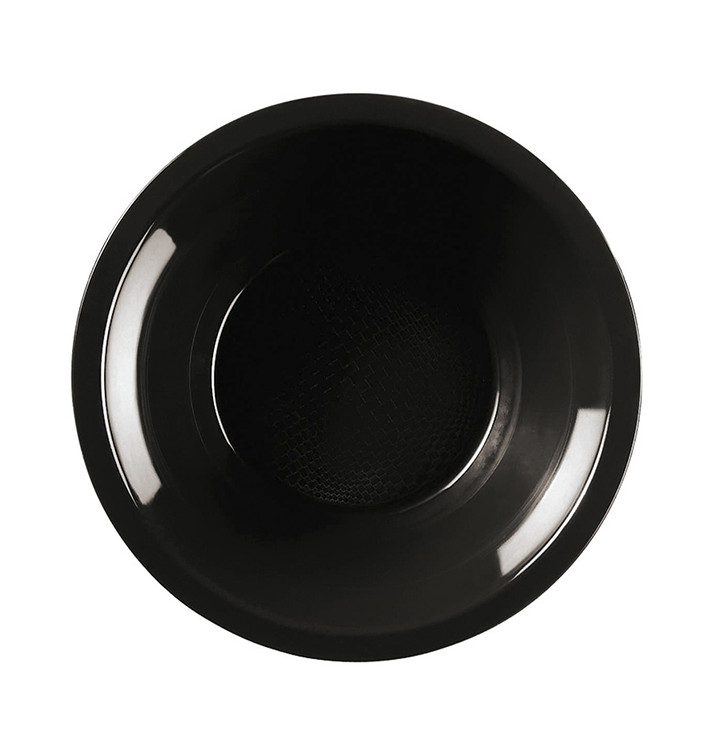 Plastic bord Diep zwart "Rond vormig" PP Ø19,5 cm (50 stuks) Plastic bord Diep zwart "Rond vormig" PP Ø19,5 cm (50 stuks)