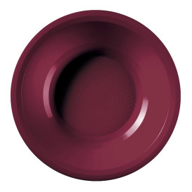 Plastic bord Diep bordeauxrood "Rond vormig" PP Ø19,5 cm (50 stuks) 