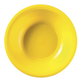 Plastic bord Diep geel "Rond vormig" PP Ø19,5 cm (50 stuks) 