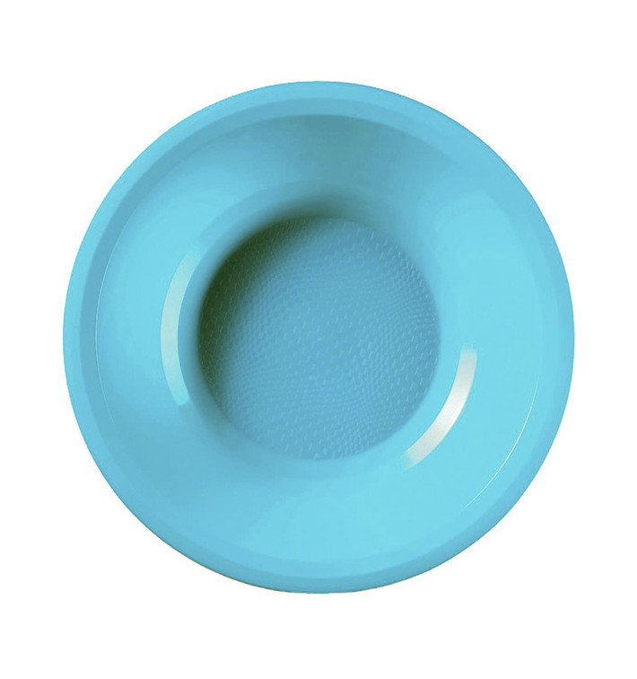 Plastic bord Diep turkoois Rond vormig PP Ø19,5 cm (50 stuks) 