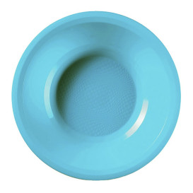 Plastic bord Diep turkoois Rond vormig PP Ø19,5 cm (600 stuks)