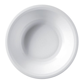 Plastic bord Diep wit "Rond vormig" PP Ø19,5 cm (600 stuks)