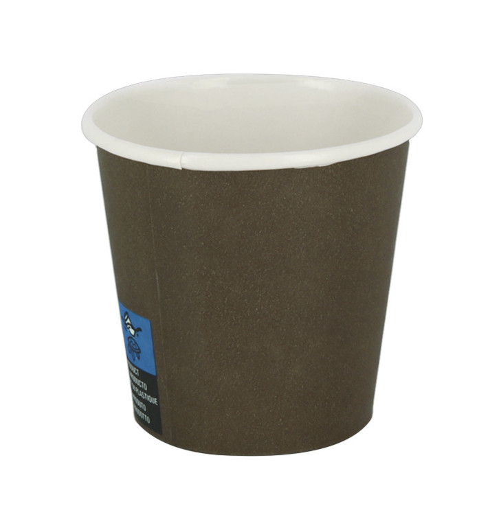 Papieren beker 4Oz/120ml Bruin Ø6,2cm (100 stuks) Papieren beker 4Oz/120ml Bruin Ø6,2cm (100 stuks)