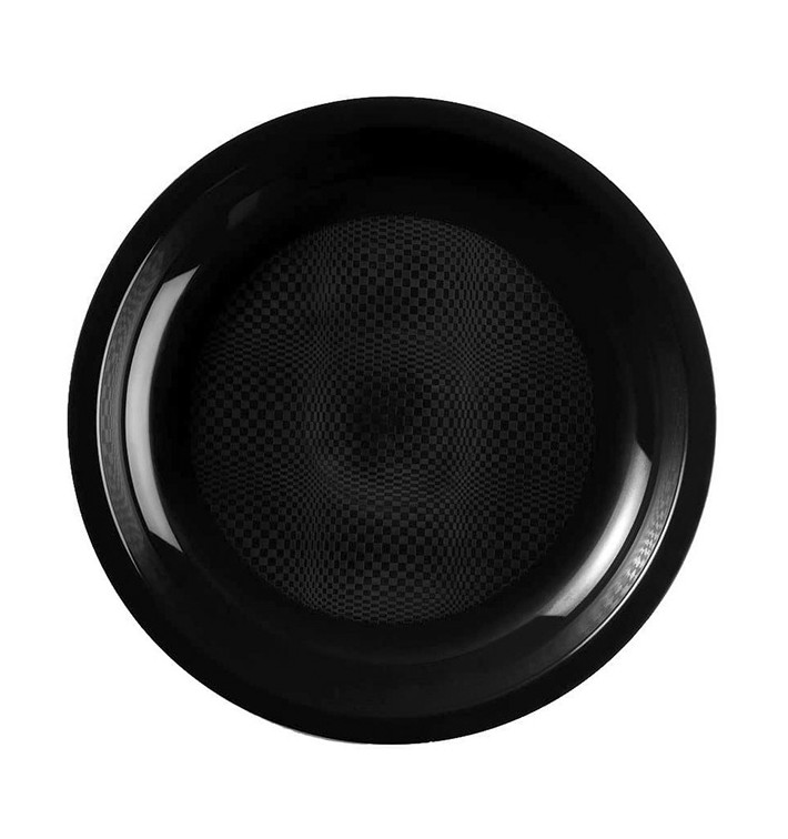 Plastic bord Plat zwart "Rond vormig" PP Ø22 cm (50 stuks) Plastic bord Plat zwart "Rond vormig" PP Ø22 cm (50 stuks)