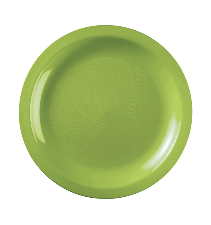 Plastic bord Plat limoengroen "Rond vormig" PP Ø22 cm (600 stuks) Plastic bord Plat limoengroen "Rond vormig" PP Ø22 cm (600 stuks)