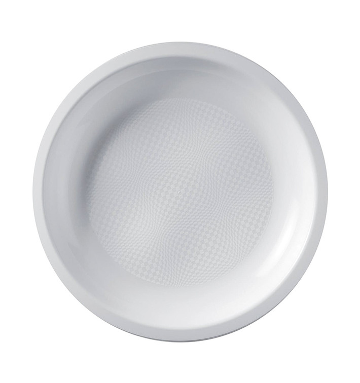 Plastic bord Plat wit "Rond vormig" PP Ø22 cm (600 stuks) Plastic bord Plat wit "Rond vormig" PP Ø22 cm (600 stuks)