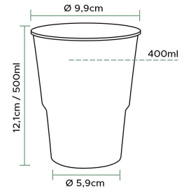 Plastic PP beker transparant 500ml (50 stuks) 