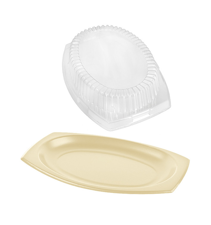 Schuim dienblad Honing met Deksel 23x18cm (125 stuks) Schuim dienblad Honing met Deksel 23x18cm (125 stuks)