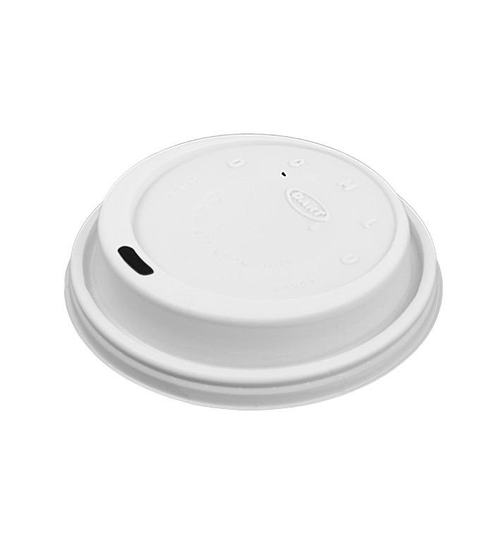 Plastic Deksel PS "Cappuccino" wit Ø9,4cm (100 stuks) 