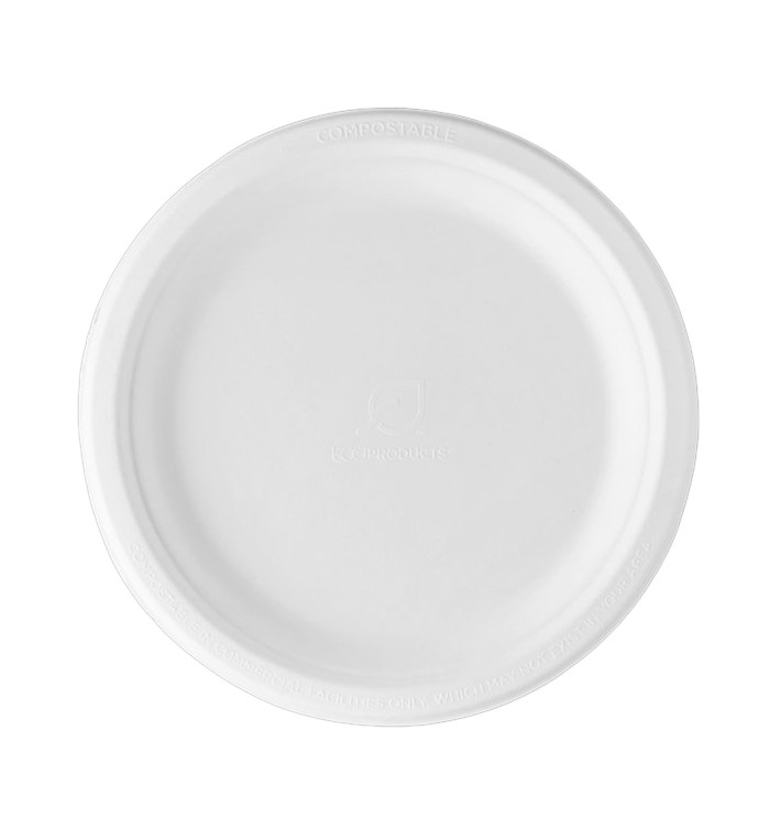 Suikerriet bord Bagasse wit Ø23 cm (50 stuks) Suikerriet bord Bagasse wit Ø23 cm (50 stuks)