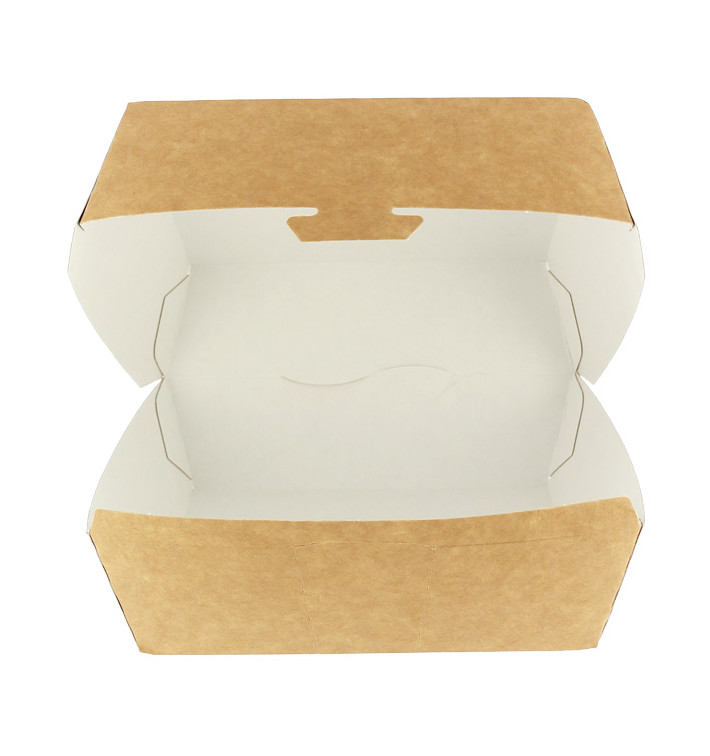 Kraft hamburgerbox Mega 16,5x18x9cm (25 stuks) Kraft hamburgerbox Mega 16,5x18x9cm (25 stuks)
